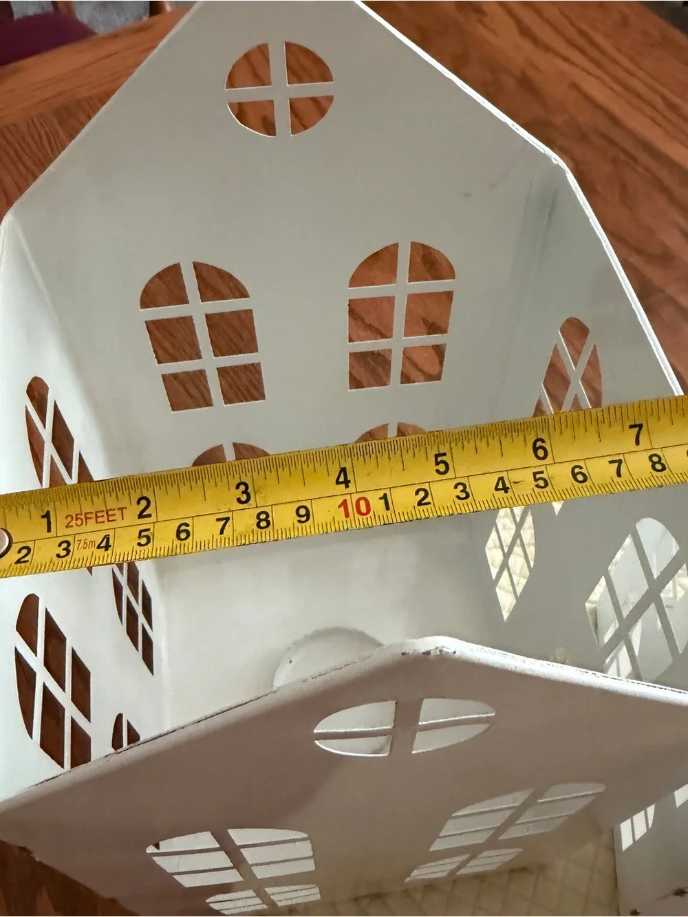 White Decorative Metal House Lanterns - Home Accents